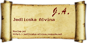 Jedlicska Alvina névjegykártya